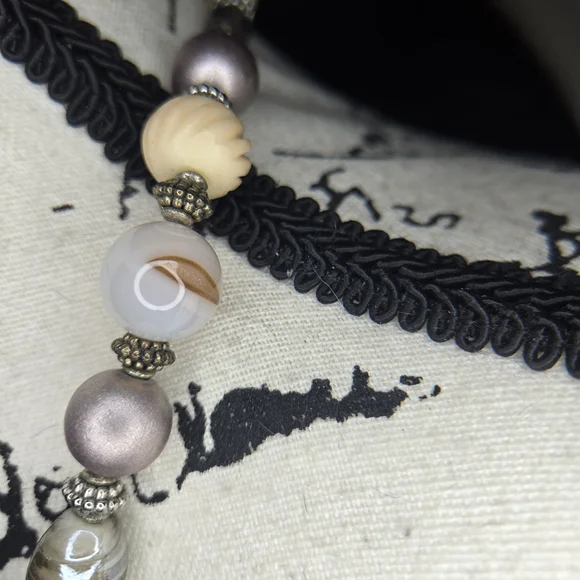 Chico's Silver and Cream Pendant Necklace - Picture 5 of 9